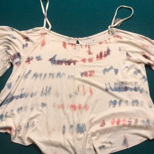Off the shoulder tie dye top